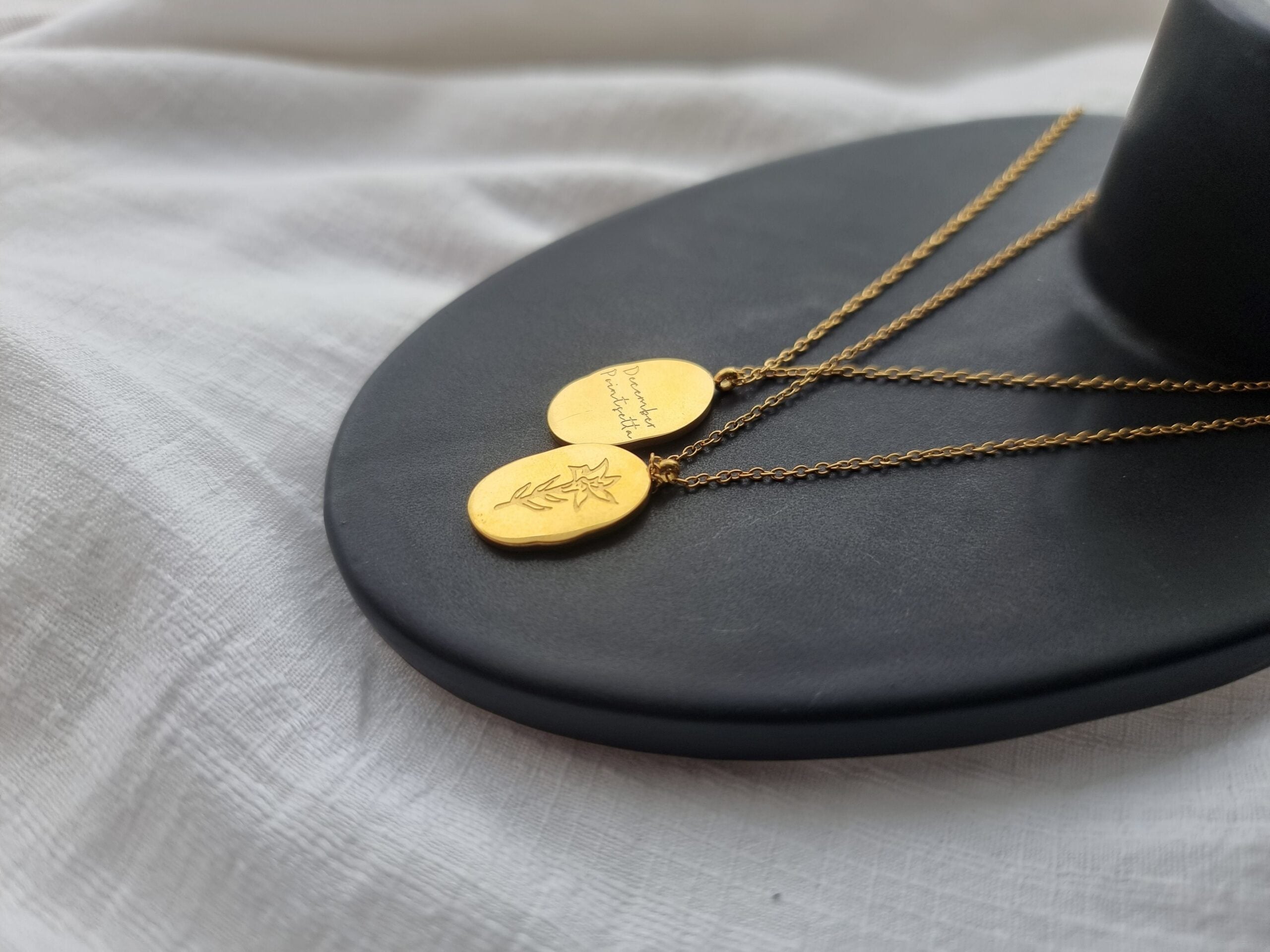Birth Month and Flower Necklace - December image