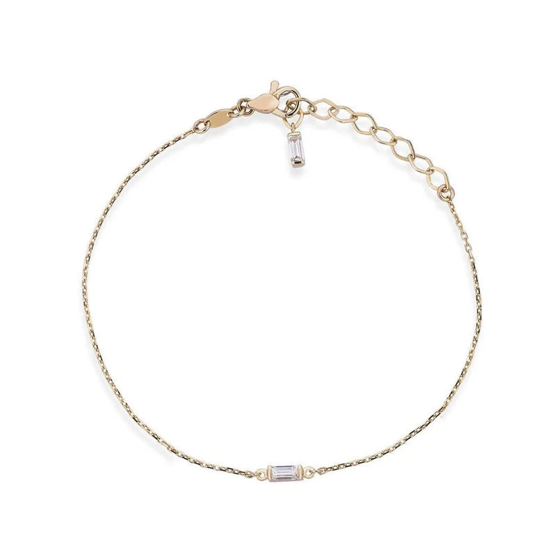 The Minimalist Baguette Moissanite Bracelet image 2