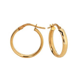 Gold Hoop Earrings 14mm image 0