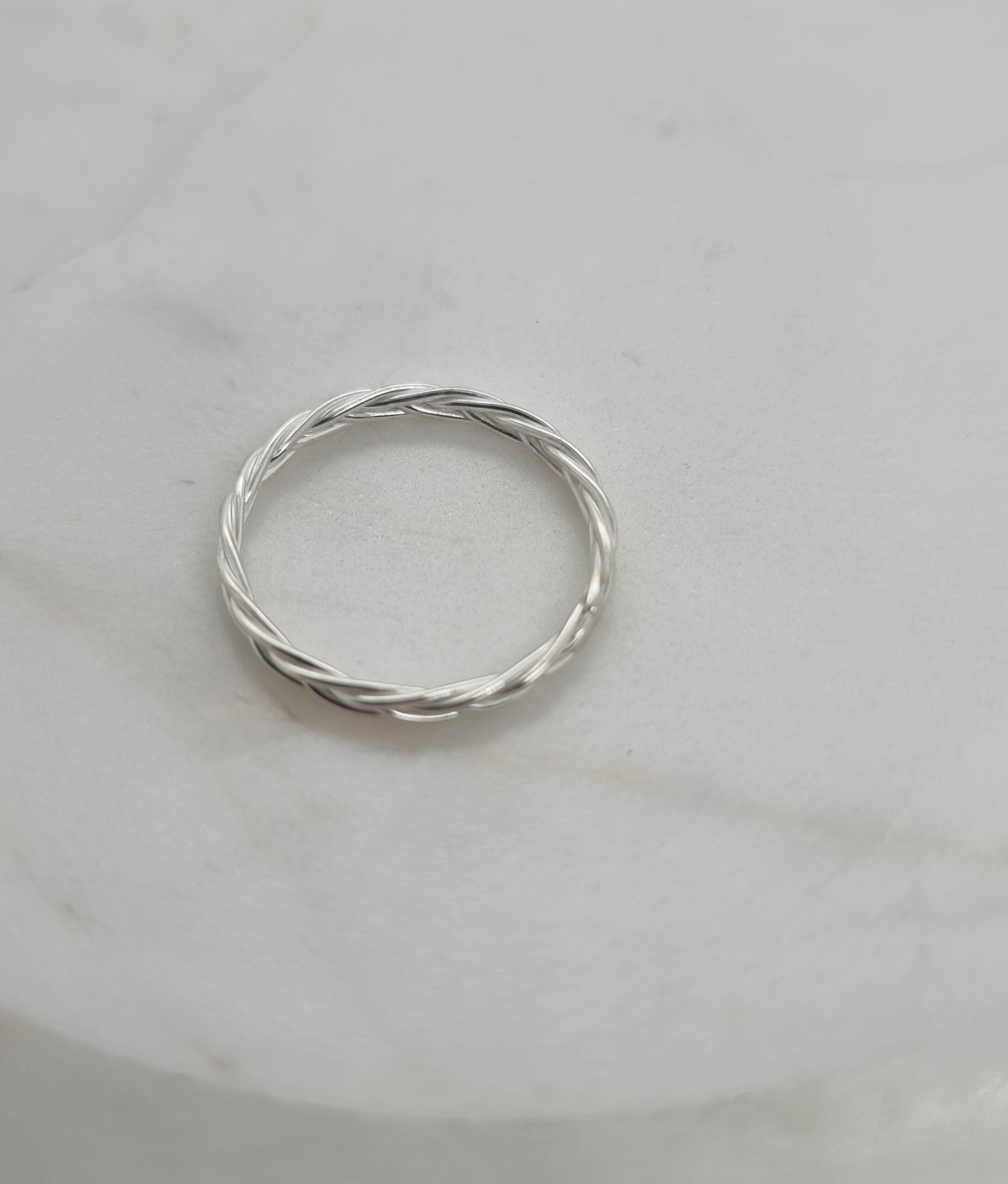 Braid Silver Stack Ring image 1