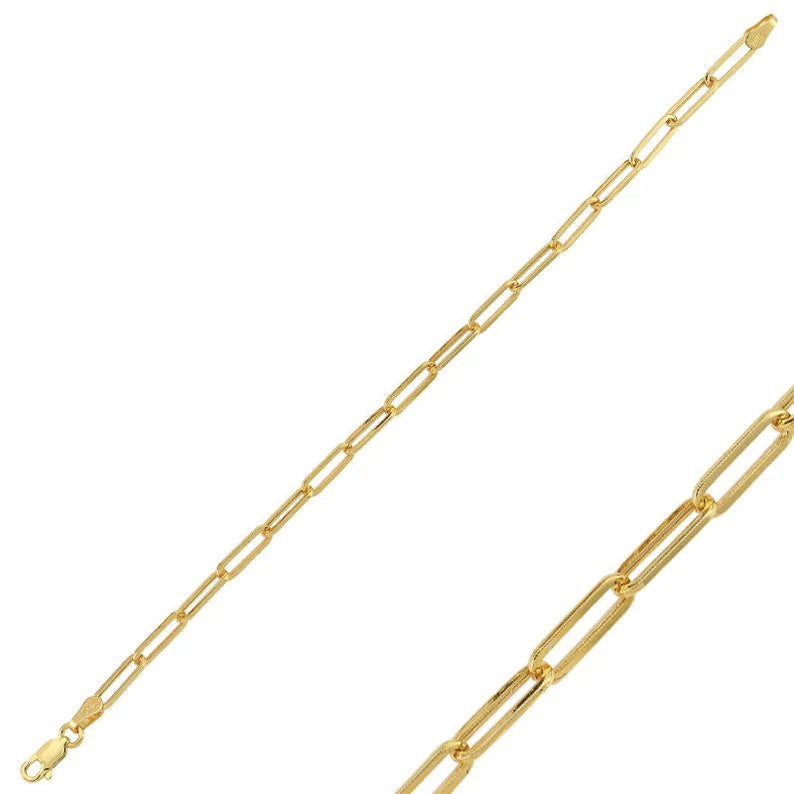 The Paper Clip Gold Bracelet image 2