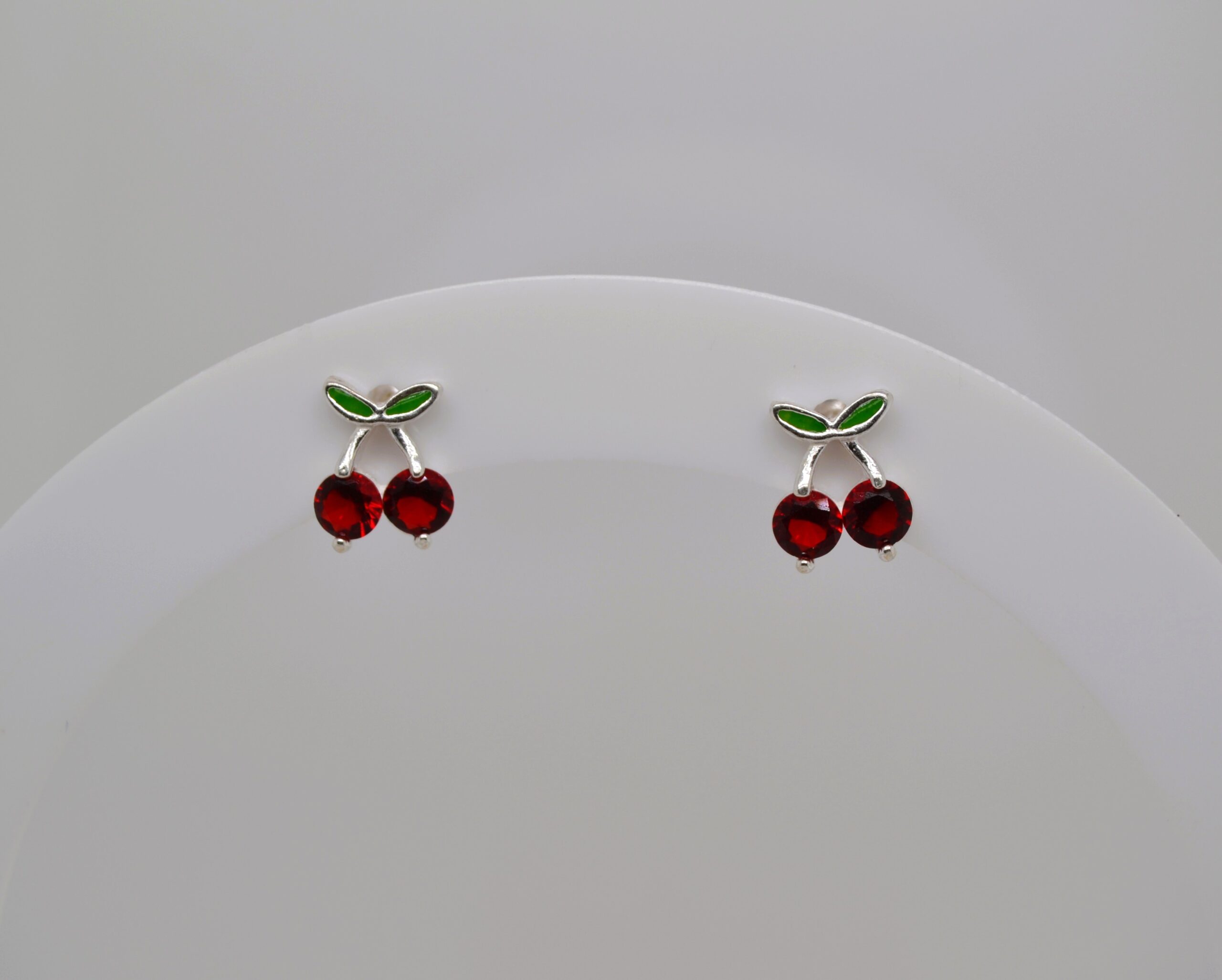 Bling Cherry Studs image 1