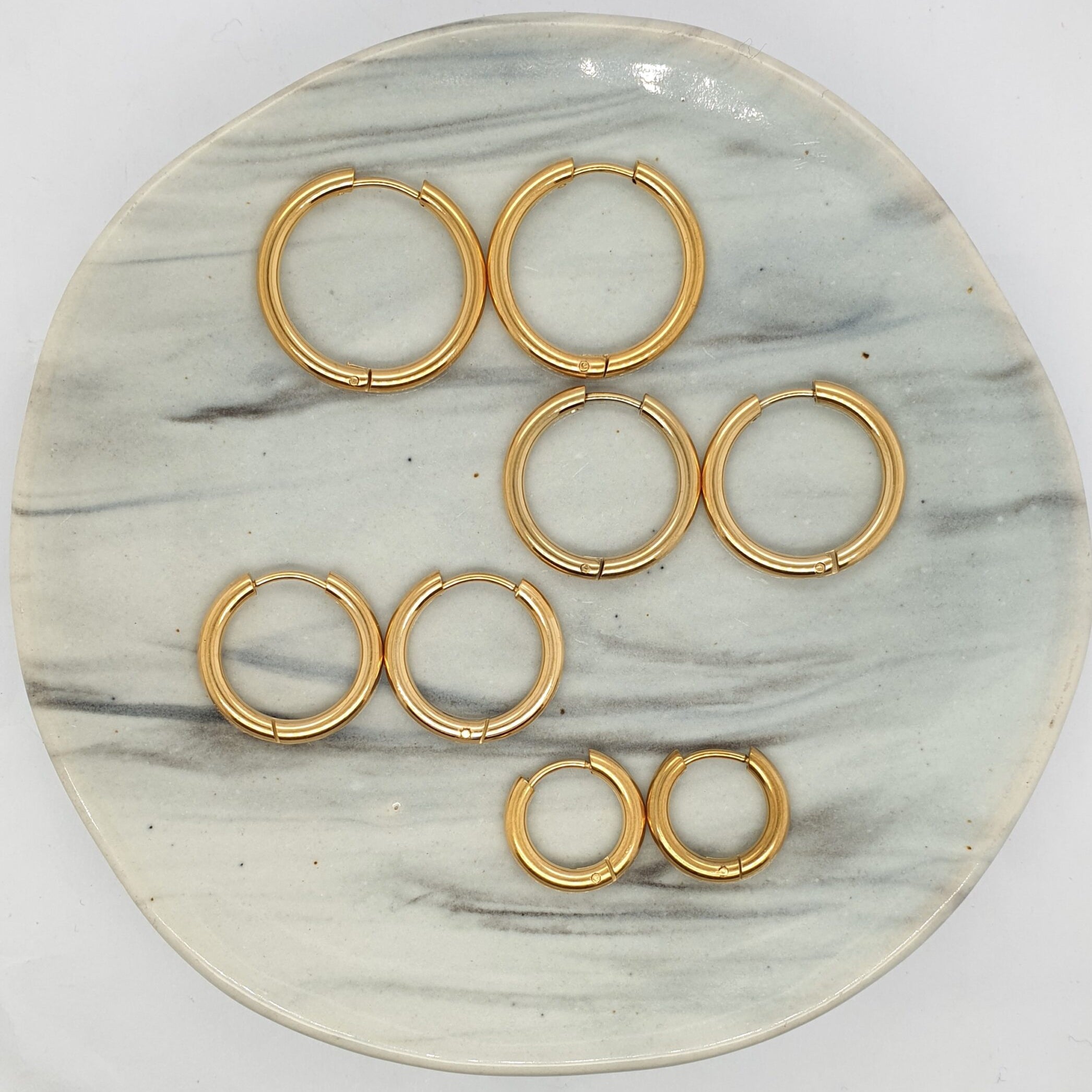 Gold Stainless Steel Huggies image 0