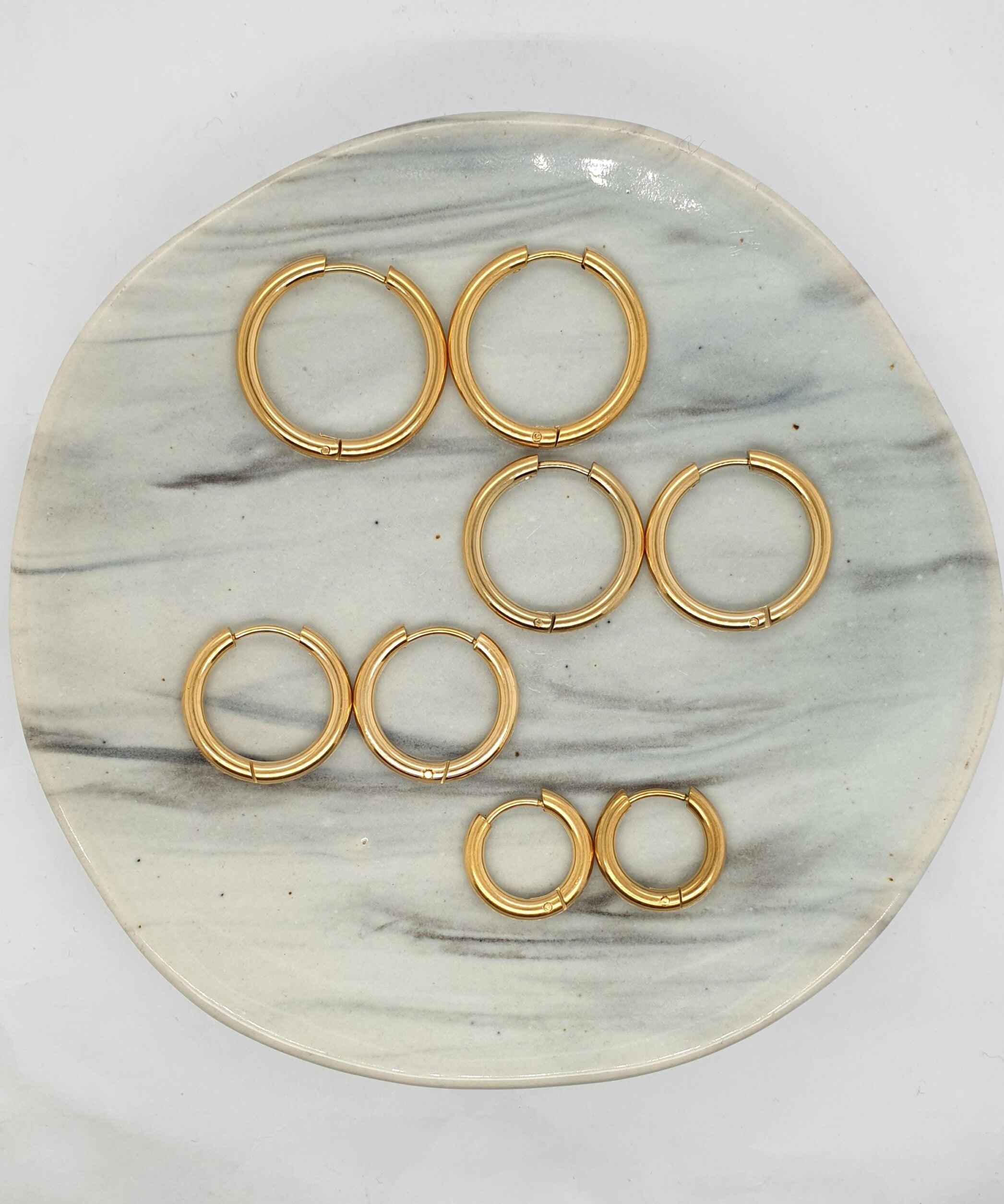Gold Stainless Steel Huggies image 0