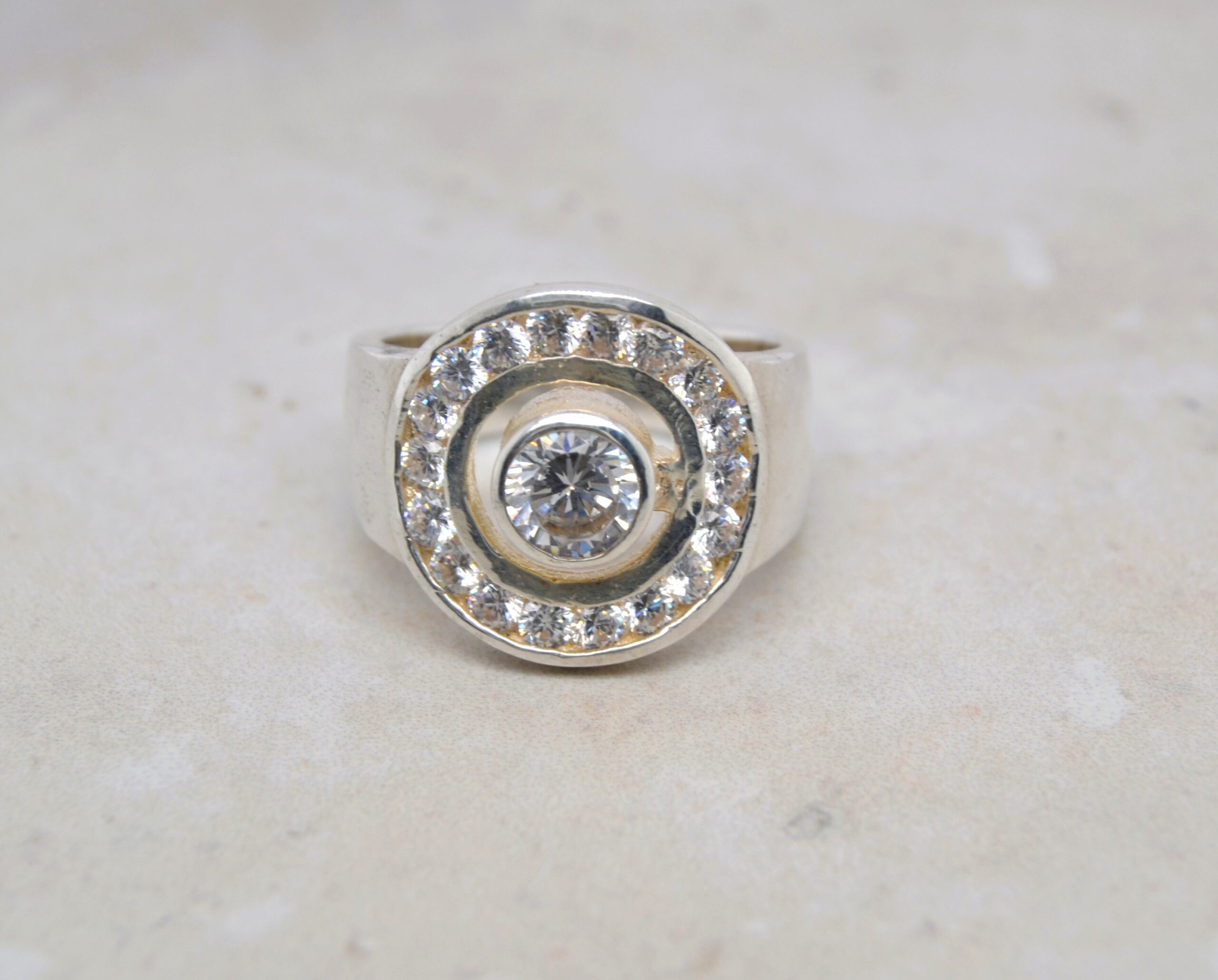 Round Bling Statement Ring image 0