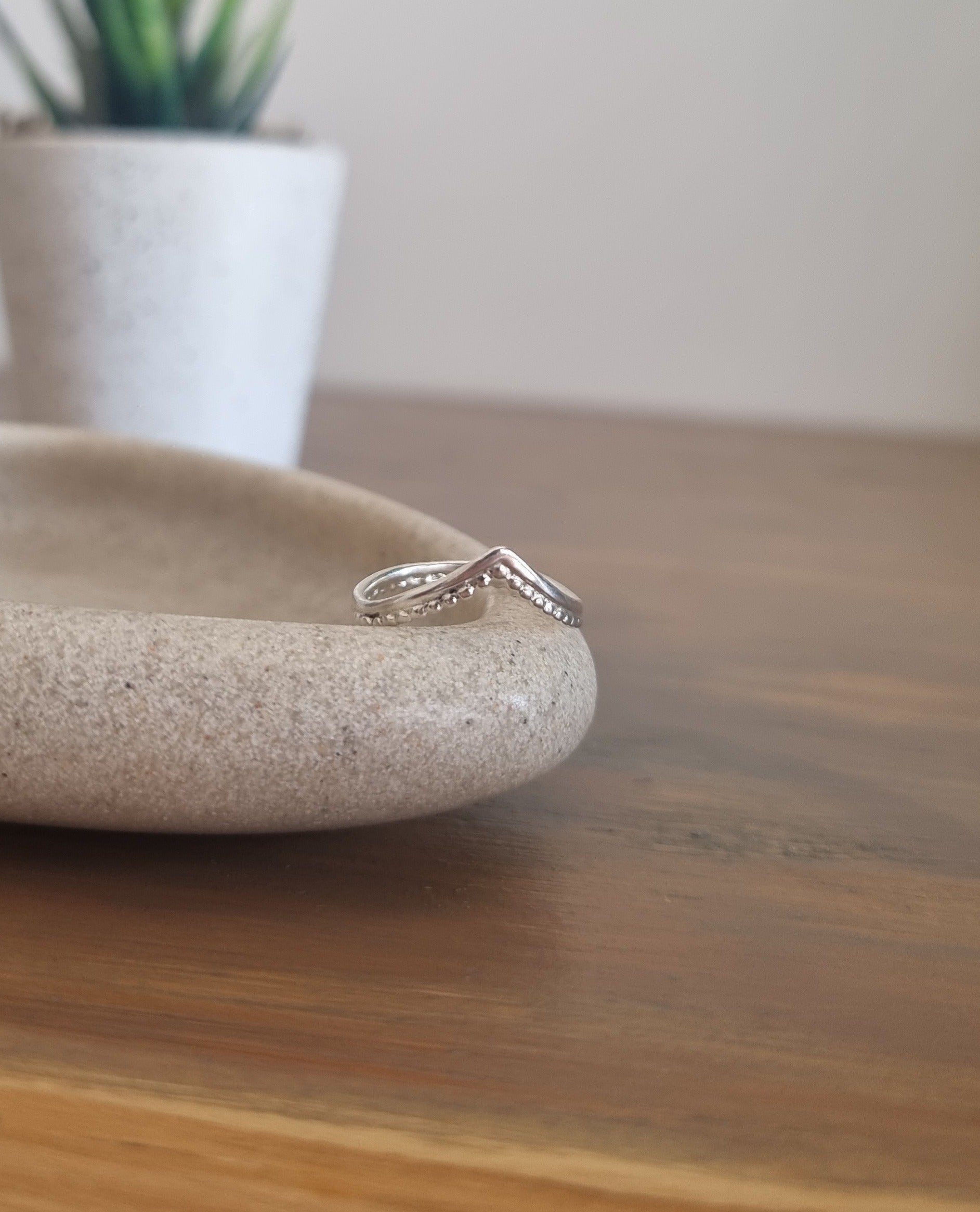 Celine | Silver Wishbone Ring image 0
