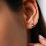 The Stud Baguette Moissanite Earrings image 0