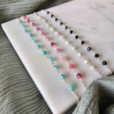 Natural Stone Silver Anklet image 0