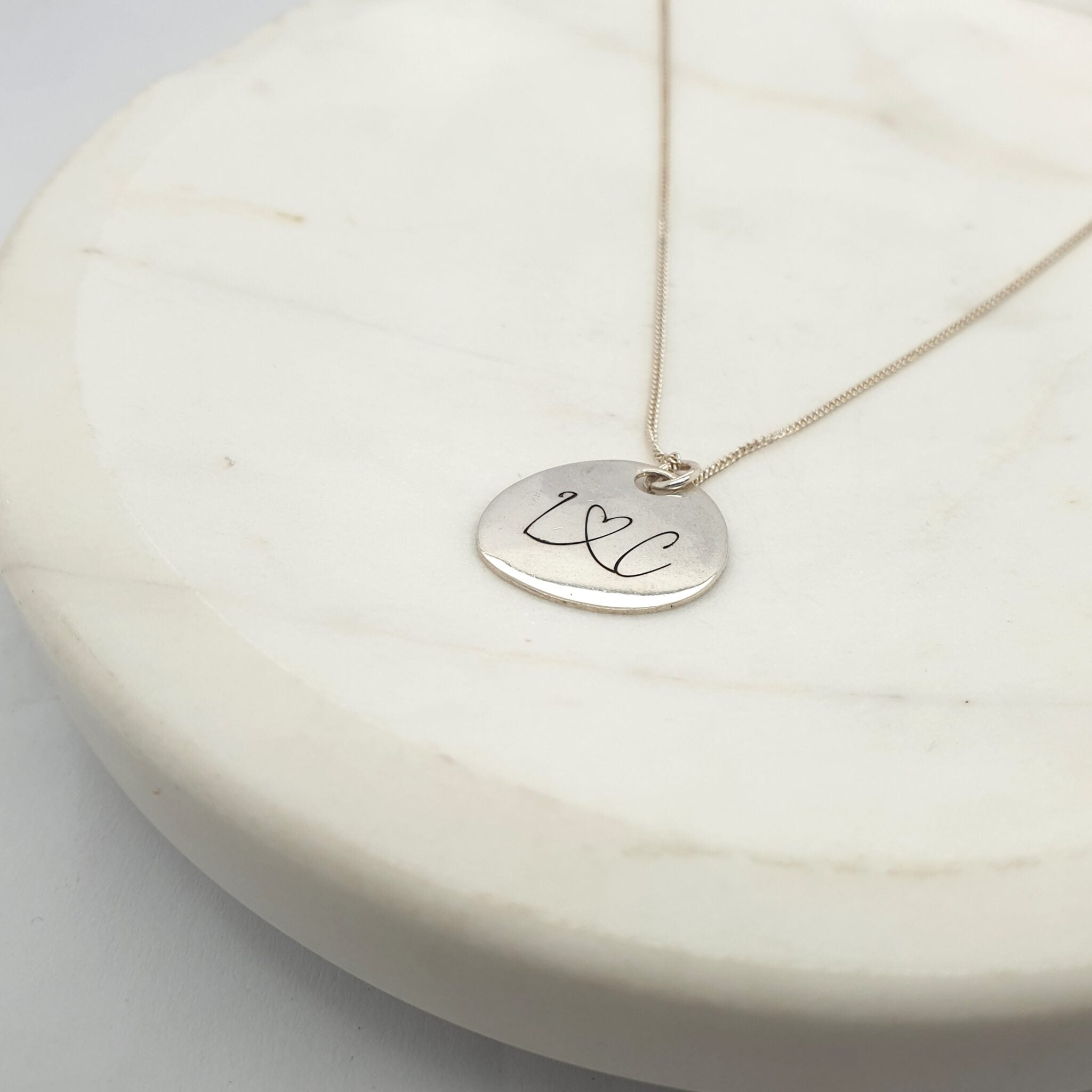 Sterling Silver Initials Necklace image 0