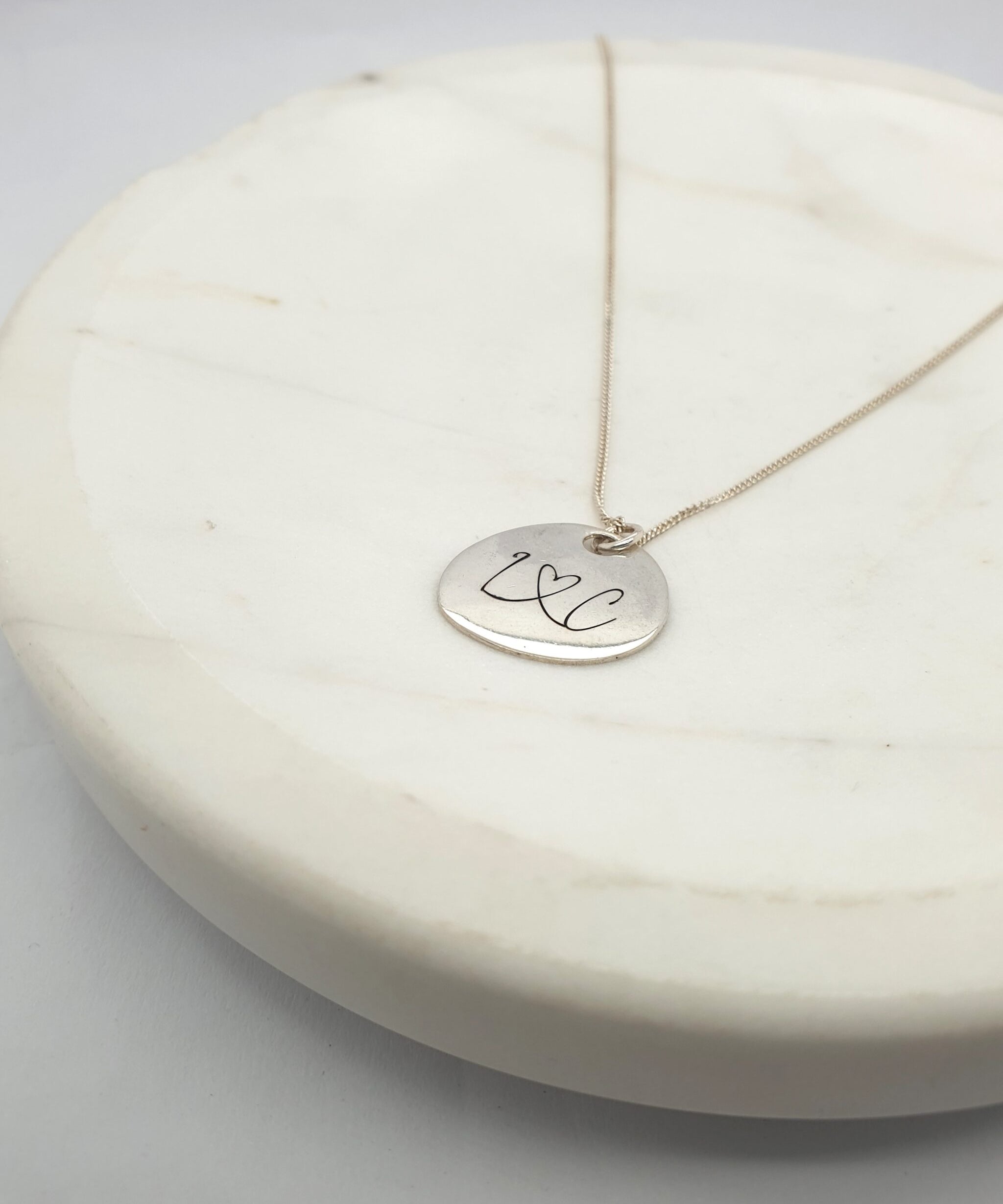 Sterling Silver Initials Necklace image 0
