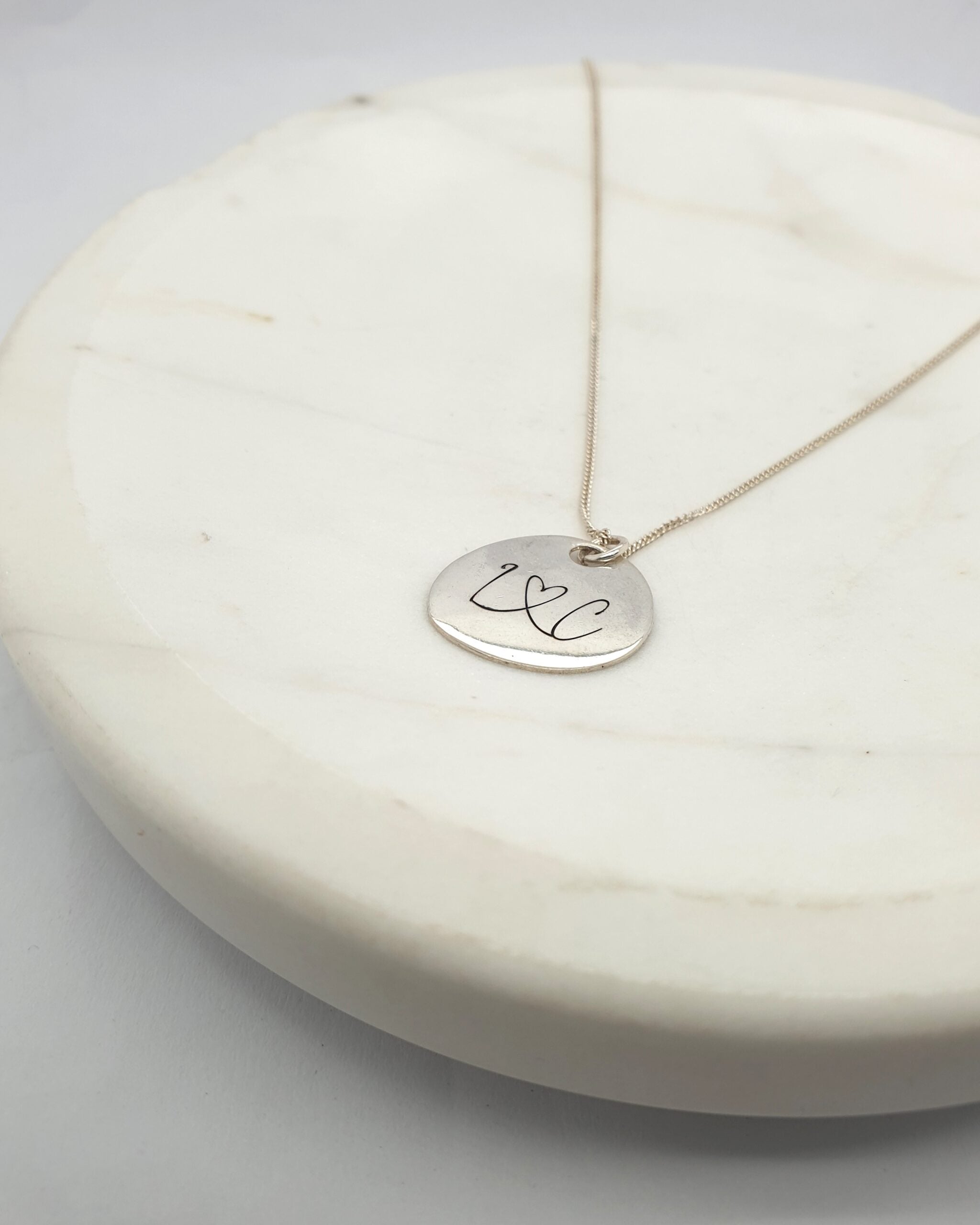 Sterling Silver Initials Necklace image 0