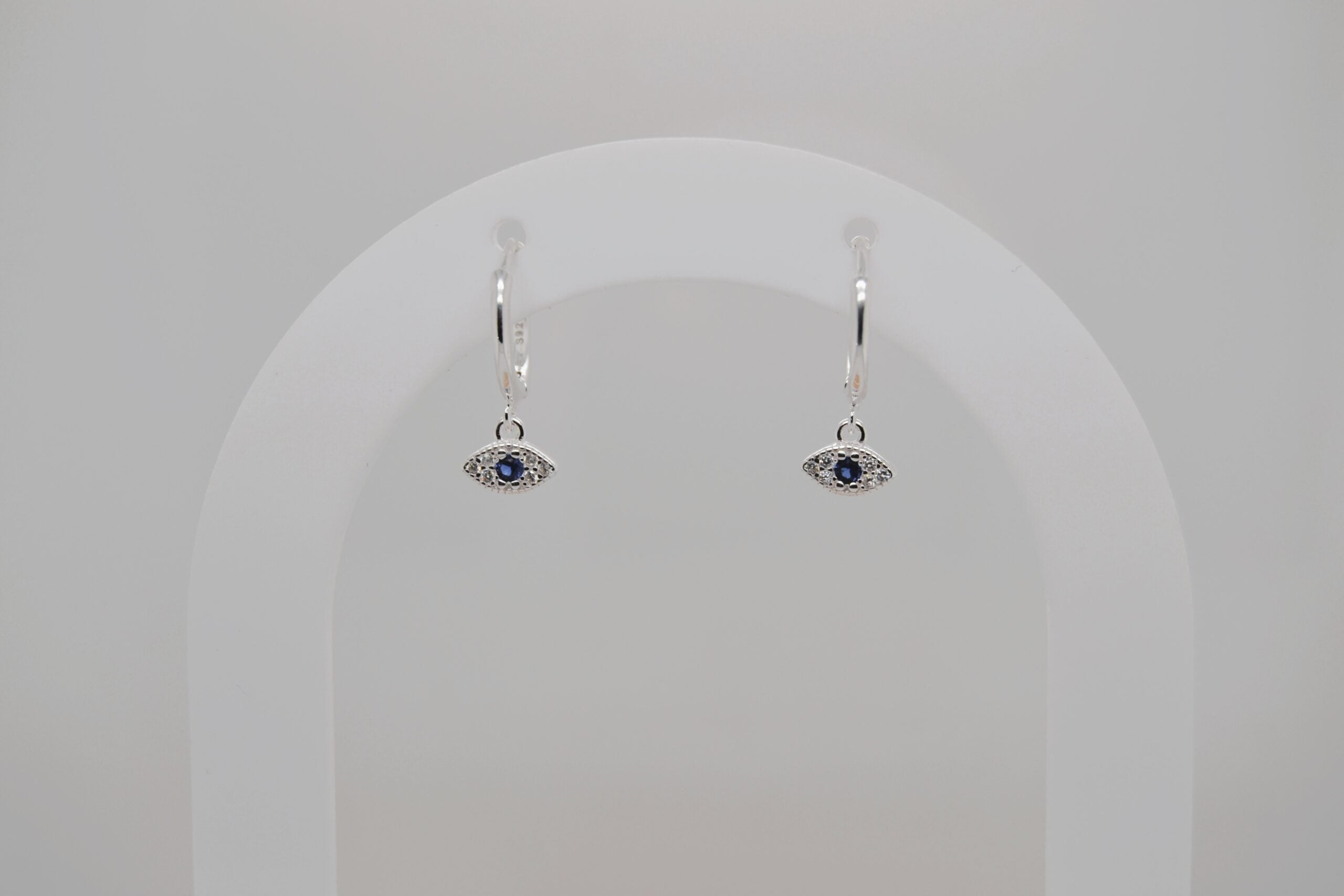Silver Bling Evil-eye Earring image 0
