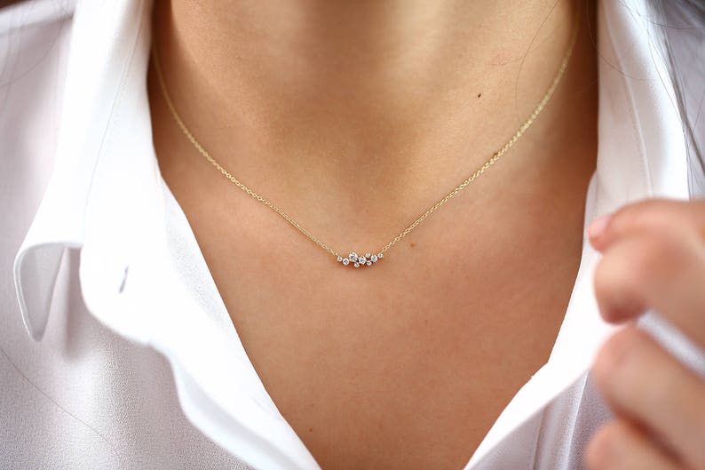The Cluster Moissanite Necklace image 1