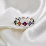 Rainbow Flower Ring image 0