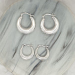 Silver Chunky Hoops image 0