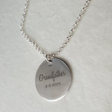 Fingerprint, Name, and Date Necklace image 1