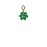 Green Beaded Flower Charm image 0