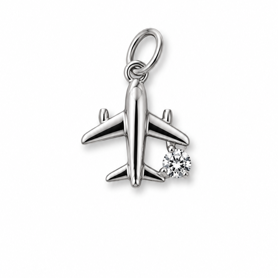 Bling Airplane Charm