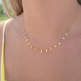 Small Rectangles Gold Necklace