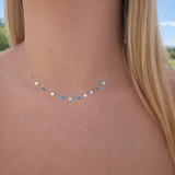 Silver Stainless Steel Disk Necklace