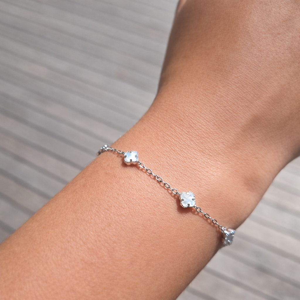 Sterling Silver Clover Bracelet