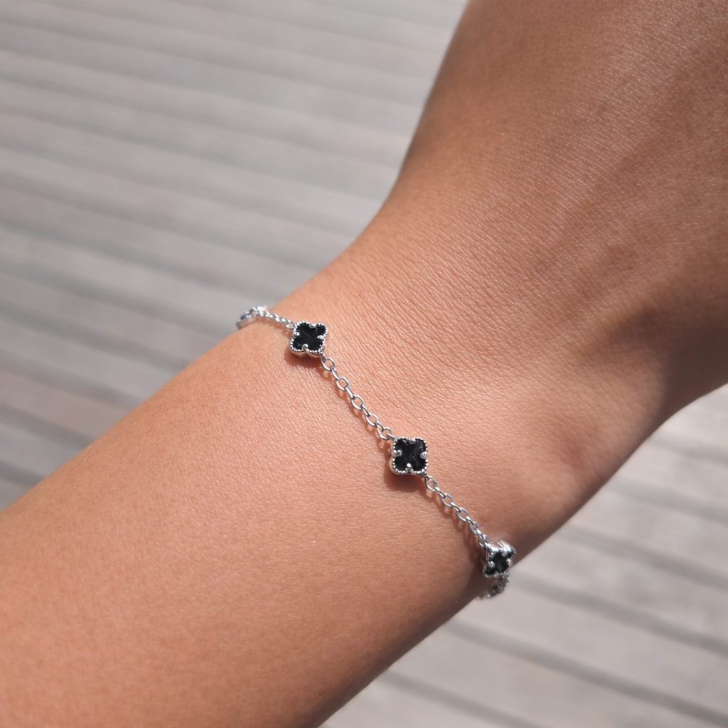 Sterling Silver Clover Bracelet