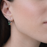 Tiny Emerald Cut Huggies