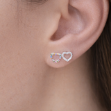 Small Bling Heart Studs