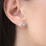 Silver Color Bee Studs
