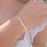 Gold Herringbone Bracelet