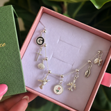 Silver slide charm necklace