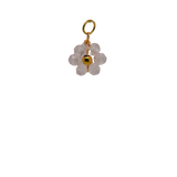 Clear Beaded Flower Charm