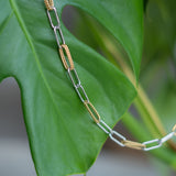 Two tone Paperclip Chain
