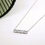 Sterling Silver Quad Bar Necklace