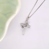 Bling Cross and Crown Necklace
