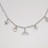 Dainty Silver Charm Necklace