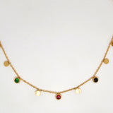 Color and Disk Necklace