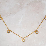 Disk Pearl Gold Necklace