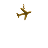 Gold Airplane Charm