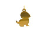 Gold Engravable Dog Charm