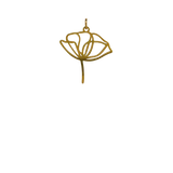 Gold Protea Flower Charm