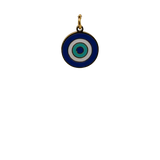 Gold Round Evil Eye