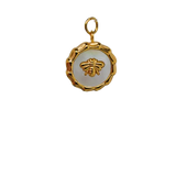 Gold and White Bee Charm