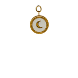 Gold and White Moon Charm
