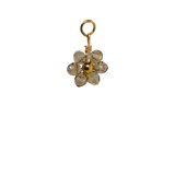 Grey Beaded Flower Charm