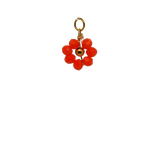 Orange Beaded Flower Charm