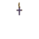 Purple Cross Charm