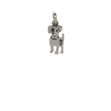 Silver Puppy Charm