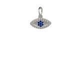 Sterling Silver Bling Evil Eye Charm