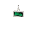 Sterling Silver Emerald Charm